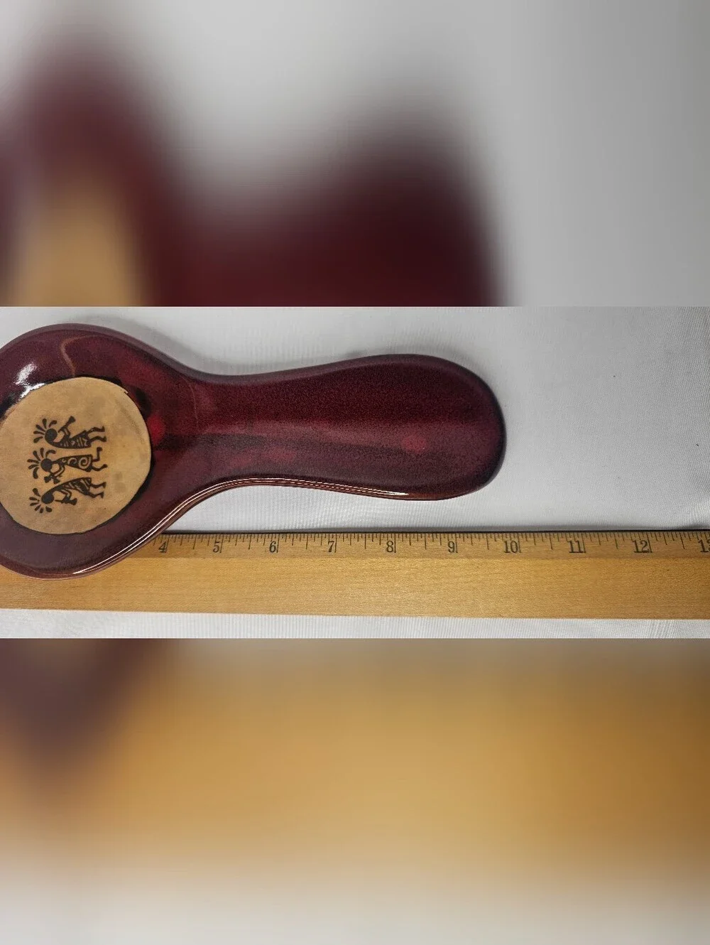 Always Azul Pottery Spoon Rest Kokopelli Ceramic Maroon Purple Colorado Art